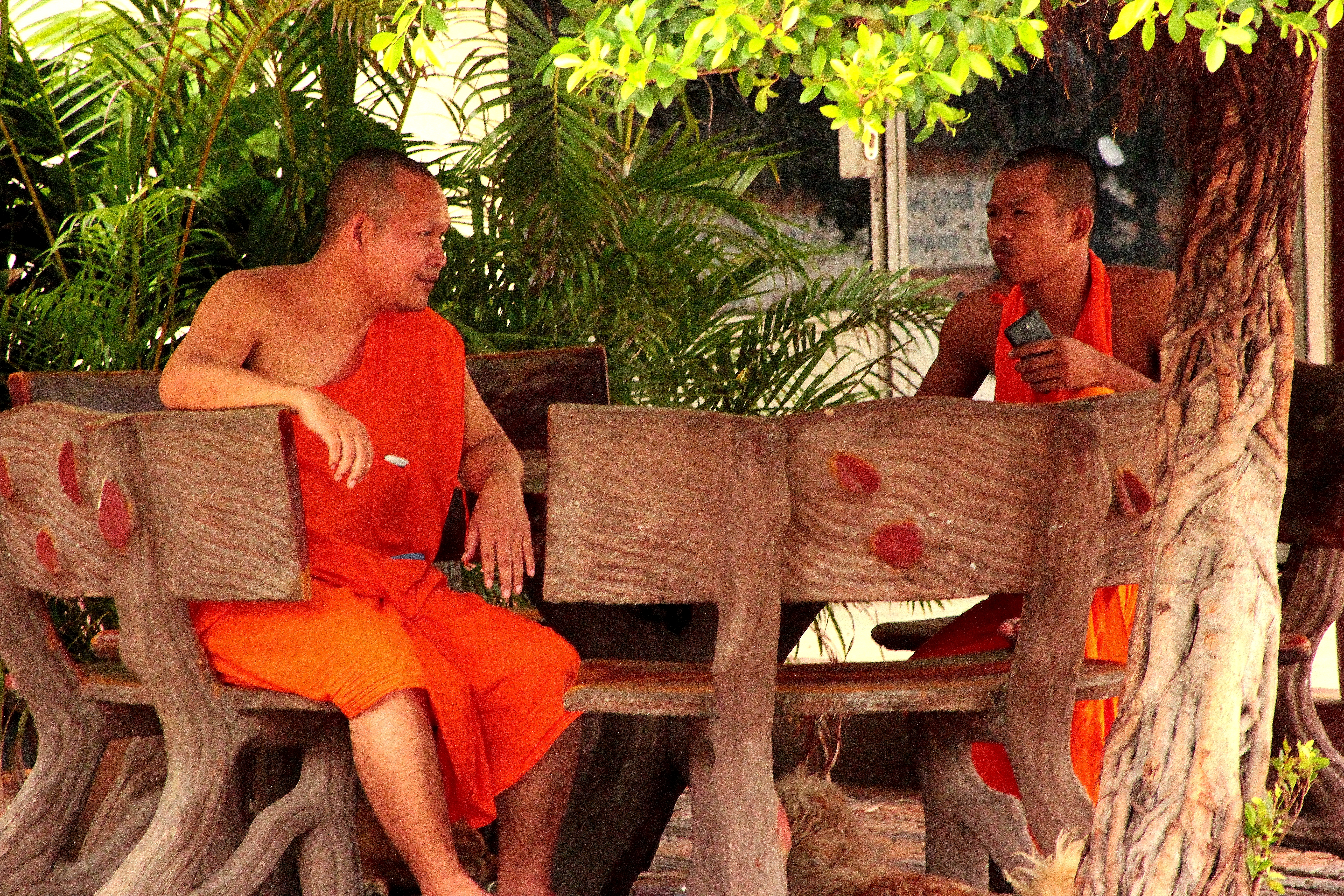 Monks at Tuol Tom Poung Pagoda, Phnom Penh.